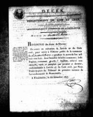 653 vues  - Registre d\'état civil. microfilm des registres des naissances, mariages, décès. (1808-1845) (ouvre la visionneuse)