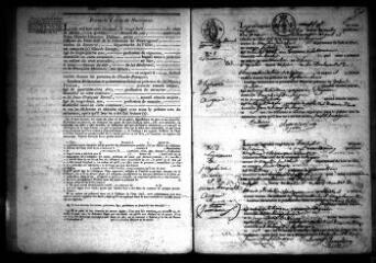 702 vues  - Registre d\'état civil. microfilm des registres des naissances, mariages, décès. (1828-juillet 1855) (ouvre la visionneuse)