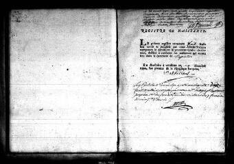 634 vues Registres d'état civil : naissances, mariages, décès (1793-1804) ; naissances, mariages, décès (1804-1812) ; naissances, mariages, décès (1813-1822) ; naissances (1823-1827).