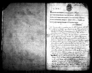 592 vues  - Registre d\'état civil. microfilm des registres des naissances, mariages, décès. (1793-1830) (ouvre la visionneuse)