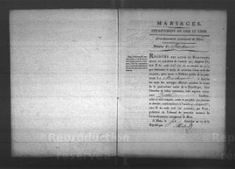 585 vues Registre d'état civil. microfilm des registres des naissances, mariages, décès. (juillet 1806-1834)