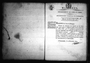 597 vues Registre d'état civil. microfilm des registres des naissances, mariages, décès. (1828-avril 1849)