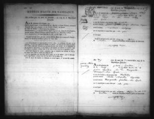 603 vues  - Registre d\'état civil. microfilm des registres des naissances, mariages, décès. (vendémiaire an XI-1832) (ouvre la visionneuse)