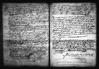 588 vues Registre d'état civil. microfilm des registres des sépultures. (1768-1792) : microfilm des registres des naissances, mariages, décès. (1793-pluviôse an XII)