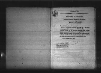 505 vues Registre d'état civil. microfilm des registres des naissances, mariages, décès. (1846-1865) : microfilm des tables décennales. (1793-1862)