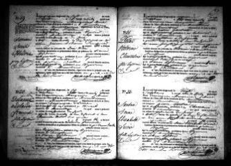 592 vues  - Registre d\'état civil. microfilm des registres des naissances, mariages, décès. (juillet 1829-septembre 1850) (ouvre la visionneuse)