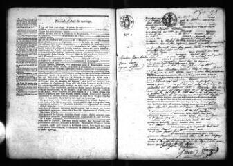 555 vues Registre d'état civil. microfilm des registres des naissances, mariages, décès. (1828-1834)