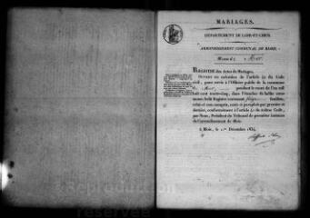 602 vues Registre d'état civil. microfilm des registres des naissances, mariages, décès. (1835-1842)