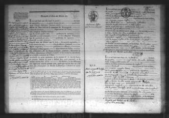 765 vues  - Registre d\'état civil. microfilm des registres des naissances, mariages, décès. (1826-1862) (ouvre la visionneuse)