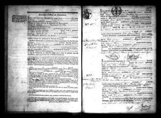 576 vues Registre d'état civil. microfilm des registres des naissances, mariages, décès. (1823-1866)