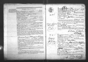 419 vues Registre d'état civil. microfilm des registres des naissances, mariages, décès. (1827-février 1847)