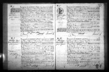 428 vues  - Registre d\'état civil. microfilm des registres des naissances, mariages, décès. (février 1847-1865) (ouvre la visionneuse)