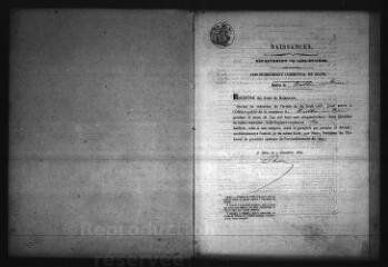180 vues  - Registre d\'état civil. microfilm des registres des naissances, mariages, décès. (mars 1852-1862) (ouvre la visionneuse)