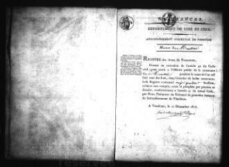 599 vues  - Registre d\'état civil. microfilm des registres des naissances, mariages. (1818-mars 1830) (ouvre la visionneuse)
