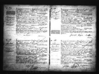 602 vues Registre d'état civil. microfilm des registres des naissances. (octobre 1849-1872). microfilm des registres des décès. (1843-août 1847)