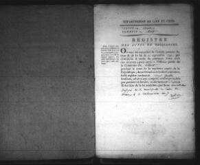 595 vues Registre d'état civil. microfilm des registres des naissances, mariages, décès. (vendémiaire an VII-1814)