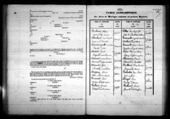 657 vues  - Registre d\'état civil. microfilm des registres des naissances, mariages, décès. (1853-1865) (ouvre la visionneuse)