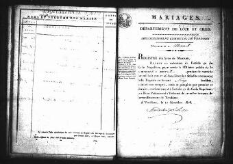 590 vues Registre d'état civil. microfilm des registres des naissances, mariages, décès. (1809-novembre 1832)