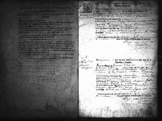 697 vues  - Registre d\'état civil. microfilm des registres des naissances, mariages, décès. (vendémiaire an XI-1821) (ouvre la visionneuse)