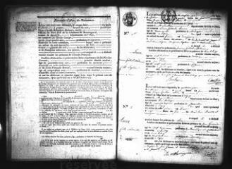 590 vues  - Registre d\'état civil. microfilm des registres des naissances, mariages, décès. (1823-1862) (ouvre la visionneuse)