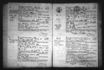 583 vues  - Registre d\'état civil. microfilm des registres des naissances, mariages, décès. (février 1827-1838) (ouvre la visionneuse)