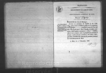 604 vues Registre d'état civil. microfilm des registres des naissances, mariages, décès. (1839-1850)