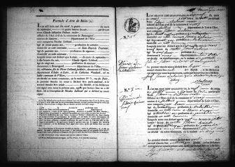 319 vues Registre d'état civil. microfilm des registres des naissances, mariages, décès. (mars 1841-1862)