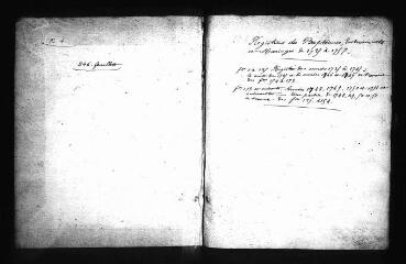 603 vues Registre d'état civil. microfilm des registres des baptêmes, mariages, sépultures. (juin 1723-1792), registres des naissances, mariages, décès. (1793-floréal an II)