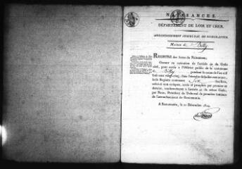 594 vues Registre d'état civil. microfilm des registres des naissances, mariages, décès. (1825-1851)