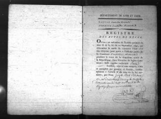 600 vues  - Registre d\'état civil. microfilm des registres des naissances, mariages, décès. (vendémiaire an V-octobre 1815) (ouvre la visionneuse)