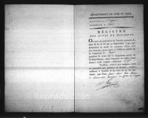 583 vues Registre d'état civil. microfilm des registres des naissances, mariages, décès. (nivôse an V-octobre 1830)