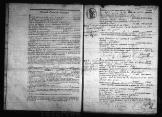 544 vues  - Registre d\'état civil. microfilm des registres des naissances, mariages, décès. (1833-1867) (ouvre la visionneuse)