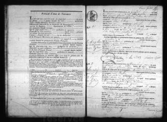536 vues  - Registre d\'état civil. microfilm des registres des naissances, mariages, décès. (1833-1866) (ouvre la visionneuse)