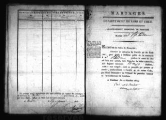 588 vues Registre d'état civil. microfilm des registres des naissances, mariages, décès. (1815-1867)