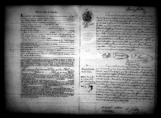 561 vues  - Registre d\'état civil. microfilm des registres des naissances, mariages, décès. (1853-mars 1854) (ouvre la visionneuse)