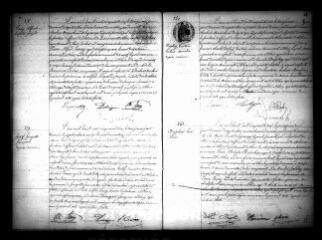 594 vues  - Registre d\'état civil. microfilm des registres des naissances, mariages, décès. (septembre 1856-septmebre 1857) (ouvre la visionneuse)