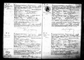 783 vues  - Registre d\'état civil. microfilm des registres des naissances, mariages, décès. (septembre 1857-1859) (ouvre la visionneuse)