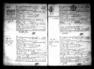 568 vues  - Registre d\'état civil. microfilm des registres des naissances, mariages, décès. (mars 1823-octobre 1825) (ouvre la visionneuse)