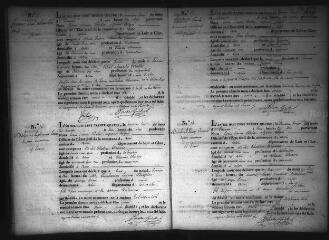 583 vues  - Registre d\'état civil. microfilm des registres des naissances, mariages, décès. (1834-mars 1836) (ouvre la visionneuse)