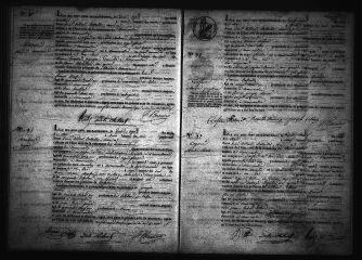 592 vues Registre d'état civil. microfilm des registres des naissances, mariages, décès. (mai 1842-novembre 1845)