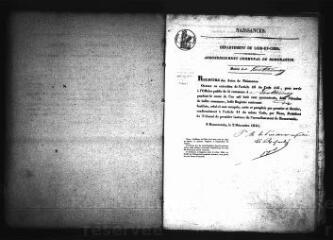 599 vues Registre d'état civil. microfilm des registres des naissances, mariages, décès. (1846-juin 1860)