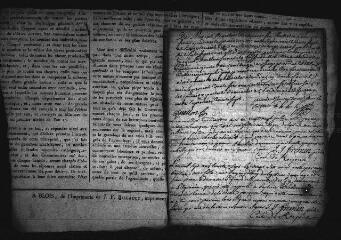 799 vues  - Registre d\'état civil. microfilm des registres des baptêmes, mariages, sépultures. (juillet 1737-1792) : microfilm des registres des naissances, mariages, décès. (1793-1862) (ouvre la visionneuse)