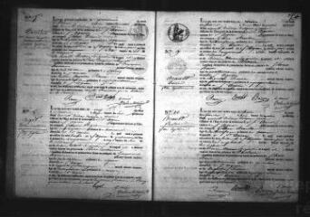 597 vues  - Registre d\'état civil. microfilm des registres des naissances, mariages, décès. (février 1839-juin 1847) (ouvre la visionneuse)