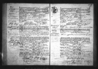 594 vues Registre d'état civil. microfilm des registres des naissances, mariages, décès. (juin 1847-1853) : microfilm des registres des naissances. (1854-avril 1859)