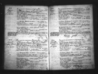 601 vues  - Registre d\'état civil. microfilm des registres des naissances. (avril 1859-1865) : microfilm des registres des mariages. (1854-1865) : microfilm des registres des décès. (1854-1861) (ouvre la visionneuse)
