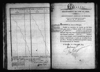 721 vues Registre d'état civil. microfilm des registres des naissances, mariages, décès. (1825-1867)