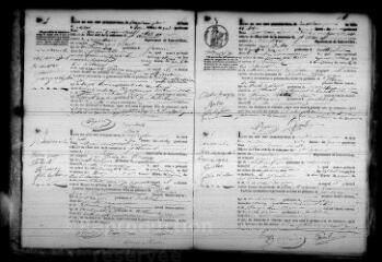 459 vues Registre d'état civil. microfilm des registres des naissances, mariages, décès. (1843-1872)