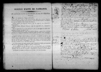 607 vues  - Registre d\'état civil. microfilm des registres des naissances, mariages, décès. (1804-1842) (ouvre la visionneuse)