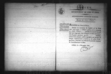 592 vues  - Registre d\'état civil. microfilm des registres des naissances, mariages, décès. (1827-1864) (ouvre la visionneuse)