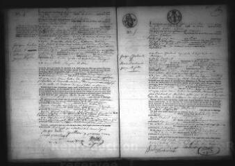 604 vues Registre d'état civil. microfilm des registres des naissances, mariages, décès. (mai 1821-mars 1839)